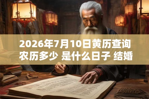 2026年7月10日黄历查询 农历多少 是什么日子 结婚吉时