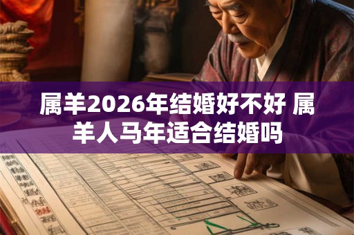 属羊2026年结婚好不好 属羊人马年适合结婚吗