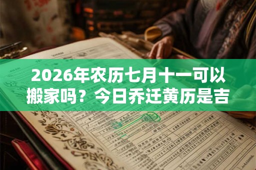2026年农历七月十一可以搬家吗？今日乔迁黄历是吉是凶
