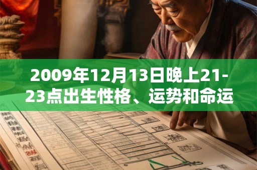 2009年12月13日晚上21-23点出生性格、运势和命运
