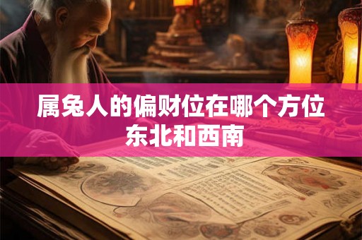属兔人的偏财位在哪个方位 东北和西南