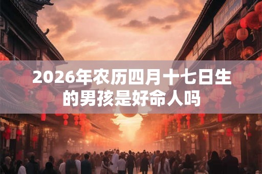2026年农历四月十七日生的男孩是好命人吗