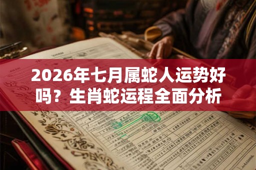 2026年七月属蛇人运势好吗？生肖蛇运程全面分析