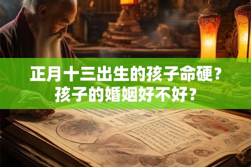 正月十三出生的孩子命硬？孩子的婚姻好不好？