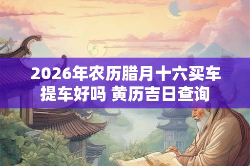 2026年农历腊月十六买车提车好吗 黄历吉日查询