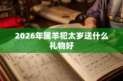 2026年属羊犯太岁送什么礼物好