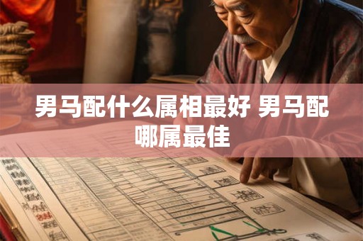 男马配什么属相最好 男马配哪属最佳
