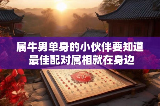 属牛男单身的小伙伴要知道 最佳配对属相就在身边 属牛男单身的小伙伴要知道 最佳配对属相就在身边