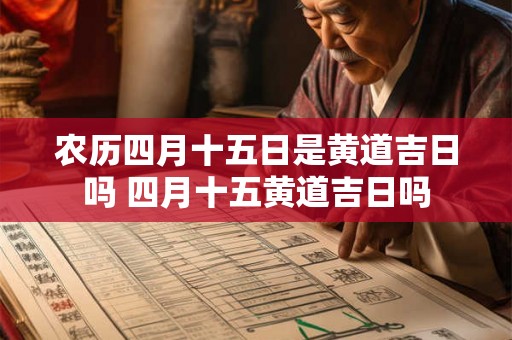 农历四月十五日是黄道吉日吗 四月十五黄道吉日吗 农历四月十五日是黄道吉日吗 四月十五黄道吉日吗