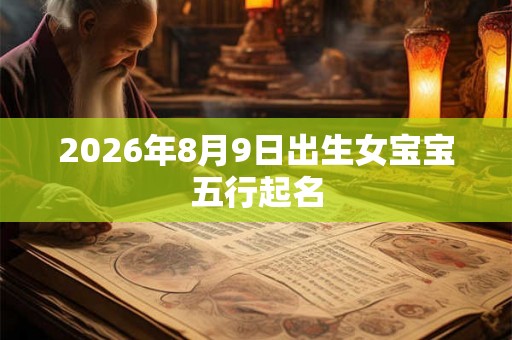2026年8月9日出生女宝宝五行起名