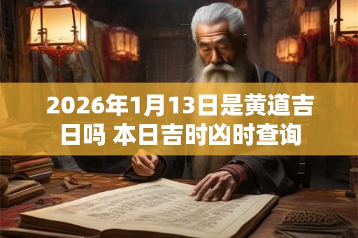 2026年1月13日是黄道吉日吗 本日吉时凶时查询