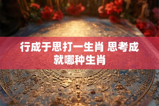 行成于思打一生肖 思考成就哪种生肖
