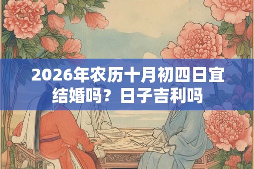 2026年农历十月初四日宜结婚吗？日子吉利吗
