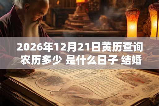2026年12月21日黄历查询 农历多少 是什么日子 结婚吉时 2026年12月21日黄历查询 农历多少 是什么日子 结婚吉时