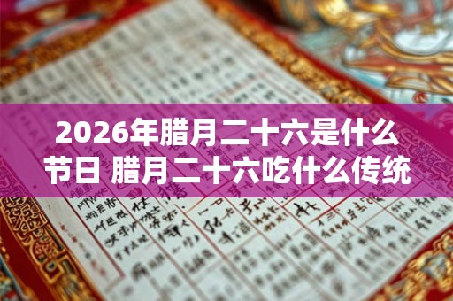 2026年腊月二十六是什么节日 腊月二十六吃什么传统食物