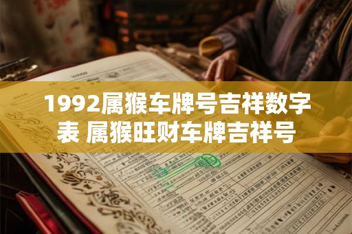 1992属猴车牌号吉祥数字表 属猴旺财车牌吉祥号