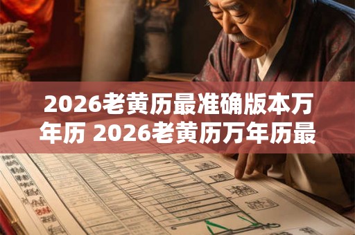 2026老黄历最准确版本万年历 2026老黄历万年历最准确