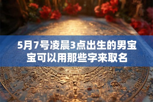 5月7号凌晨3点出生的男宝宝可以用那些字来取名