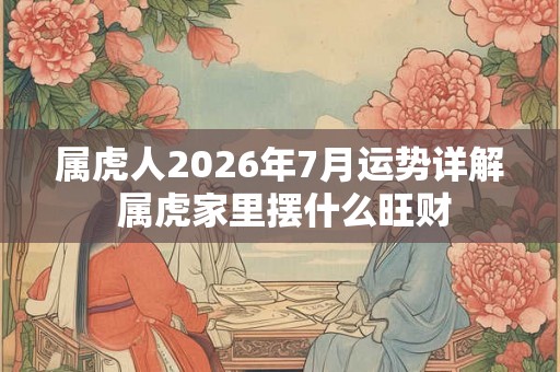 属虎人2026年7月运势详解 属虎家里摆什么旺财 属虎人2026年7月运势详解 属虎家里摆什么旺财