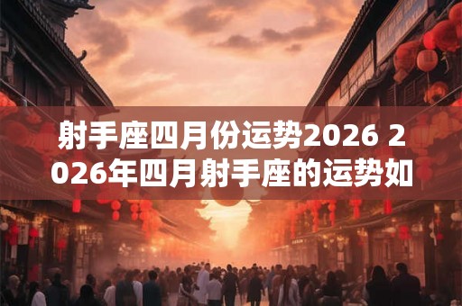 射手座四月份运势2026 2026年四月射手座的运势如何