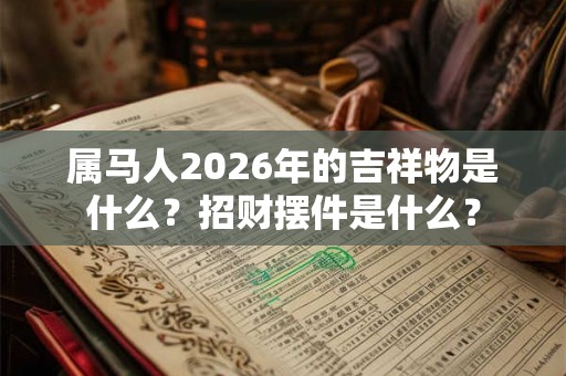 属马人2026年的吉祥物是什么？招财摆件是什么？