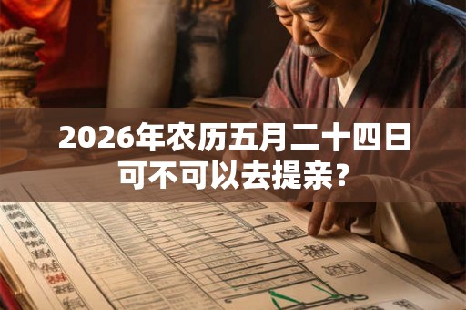 2026年农历五月二十四日可不可以去提亲？