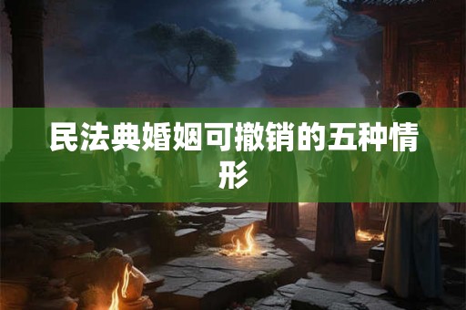民法典婚姻可撤销的五种情形