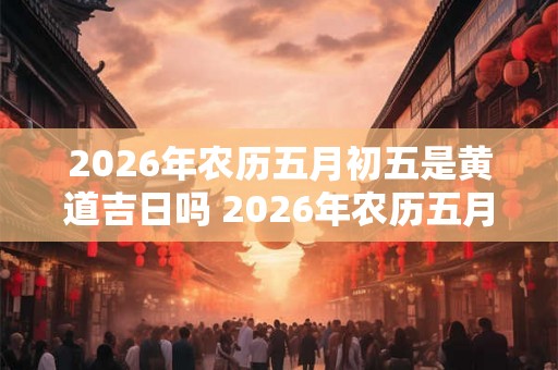 2026年农历五月初五是黄道吉日吗 2026年农历五月初五是否为黄道吉日