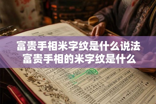 富贵手相米字纹是什么说法 富贵手相的米字纹是什么意义 富贵手相米字纹是什么说法 富贵手相的米字纹是什么意义