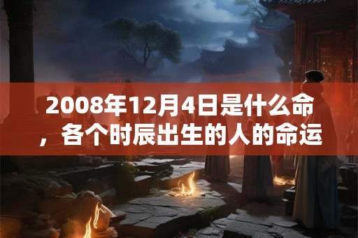 2008年12月4日是什么命，各个时辰出生的人的命运