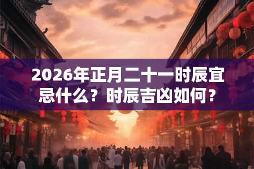 2026年正月二十一时辰宜忌什么?时辰吉凶如何? 2026年正月二十一时辰宜忌什么?时辰吉凶如何?
