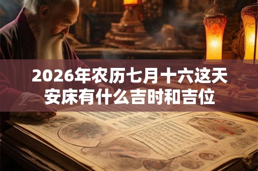2026年农历七月十六这天安床有什么吉时和吉位 2026年农历七月十六这天安床有什么吉时和吉位
