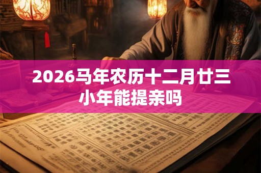 2026马年农历十二月廿三小年能提亲吗