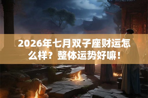 2026年七月双子座财运怎么样？整体运势好嘛！