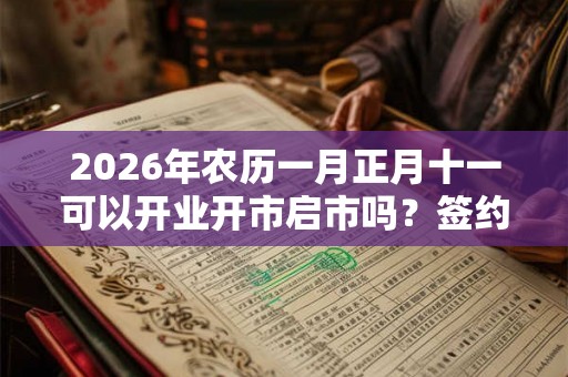 2026年农历一月正月十一可以开业开市启市吗？签约好不好？