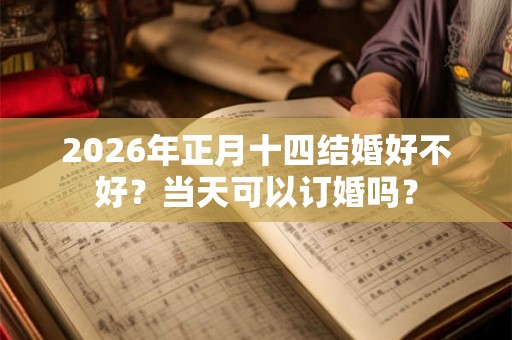 2026年正月十四结婚好不好?当天可以订婚吗? 2026年正月十四结婚好不好?当天可以订婚吗?