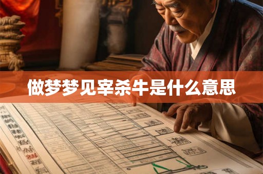 做梦梦见宰杀牛是什么意思