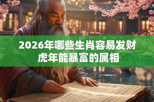 2026年哪些生肖容易发财 虎年能暴富的属相