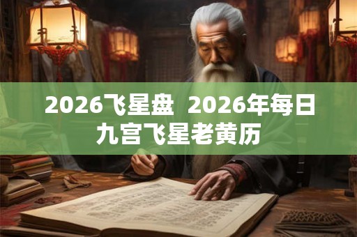 2026飞星盘  2026年每日九宫飞星老黄历