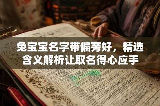 兔宝宝名字带偏旁好，精选含义解析让取名得心应手