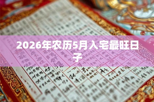 2026年农历5月入宅最旺日子 2026年农历5月入宅最旺日子