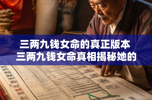 三两九钱女命的真正版本 三两九钱女命真相揭秘她的命格到底如何