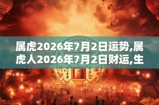属虎2026年7月2日运势,属虎人2026年7月2日财运,生肖虎2026年7月2日运势