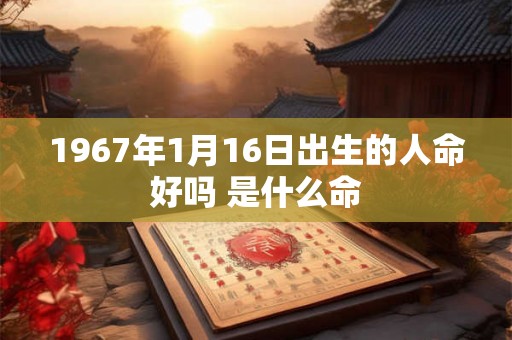 1967年1月16日出生的人命好吗 是什么命