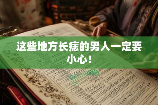 这些地方长痣的男人一定要小心！