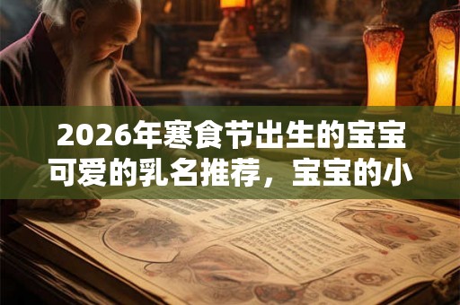 2026年寒食节出生的宝宝可爱的乳名推荐，宝宝的小名怎么取？