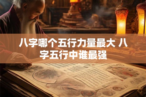 八字哪个五行力量最大 八字五行中谁最强