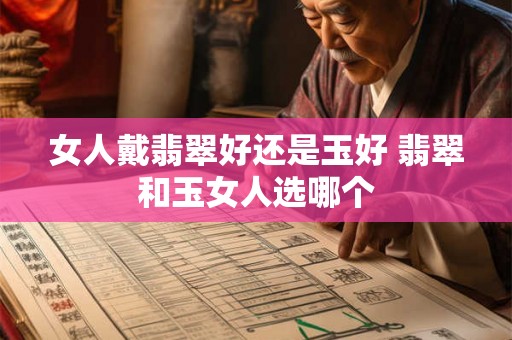 女人戴翡翠好还是玉好 翡翠和玉女人选哪个