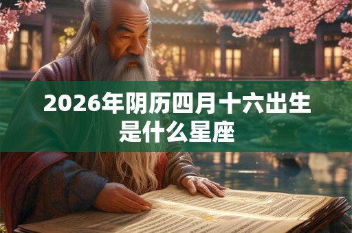 2026年阴历四月十六出生是什么星座