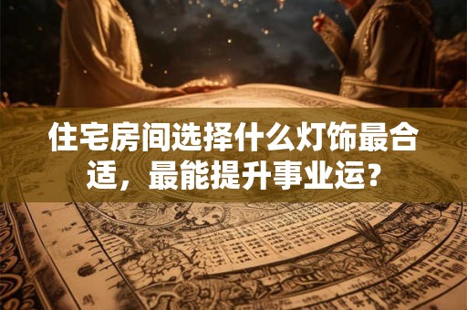 住宅房间选择什么灯饰最合适，最能提升事业运？